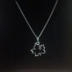 Pandora Maple Leaf Pendent Necklace